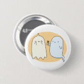 Badge Rond 5 Cm Couple migre Kawaii Ghost (Devant & derrière)