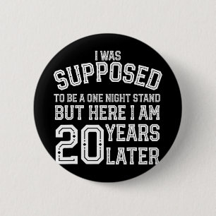 Badge Rond 5 Cm Couples Amusants 20e 20 ans Mari Mari Wif