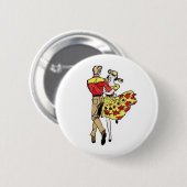 Badge Rond 5 Cm Couples de danse carrée (Devant & derrière)
