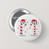 Badge Rond 5 Cm Couples de sucre de canne - bouton (Devant & derrière)