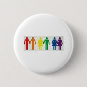 Badge Rond 5 Cm Couples heureux (Devant)