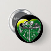 Badge Rond 5 Cm couples squelettiques (Devant & derrière)