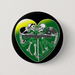 Badge Rond 5 Cm couples squelettiques