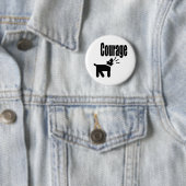 Badge Rond 5 Cm Courage (En situation)