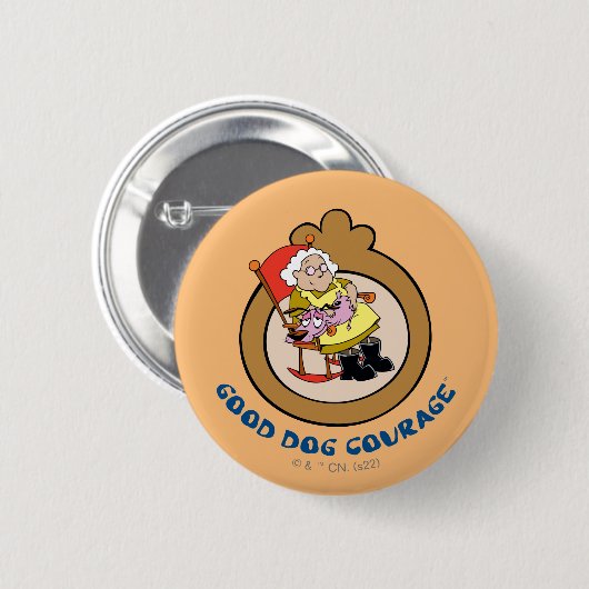 Badge Rond 5 Cm Courage du chien lâché | Good Dog Courage (Devant & derrière)