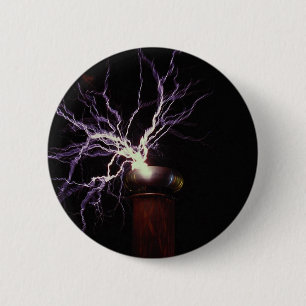 Badge Rond 5 Cm Courber de bobine de Tesla