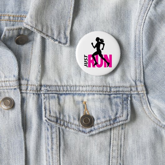 Badge Rond 5 Cm Coureur (En situation)