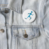 Badge Rond 5 Cm Coureur (En situation)