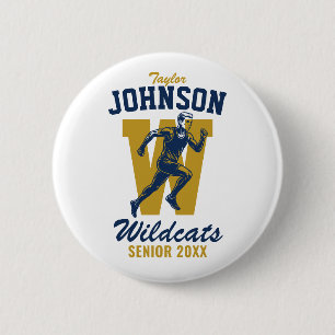 Badge Rond 5 Cm Coureur de marathon senior de cross-country scolai