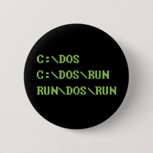 Badge Rond 5 Cm courez la course de DOS
