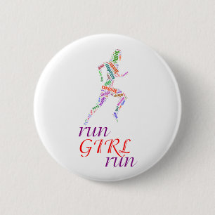 Badge Rond 5 Cm Courez une fille, courez