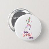 Badge Rond 5 Cm Courez une fille, courez (Devant & derrière)