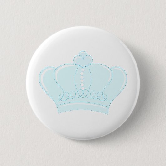 Badge Rond 5 Cm Couronne bleue (Devant)