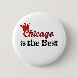 Badge Rond 5 Cm Couronne Chicago