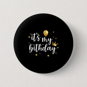 Badge Rond 5 Cm Couronne de ballons pour mon anniversaire Fête d'a