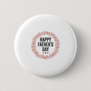 Badge Rond 5 Cm Couronne de feuilles pour la fête des pères, modèl