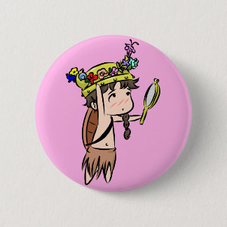 Badge Rond 5 Cm couronne de fleur