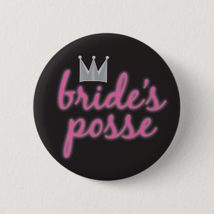 Badge Rond 5 Cm Couronne de la bande de la jeune mariée
