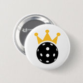 Badge Rond 5 Cm couronne de Pickleball (Devant & derrière)