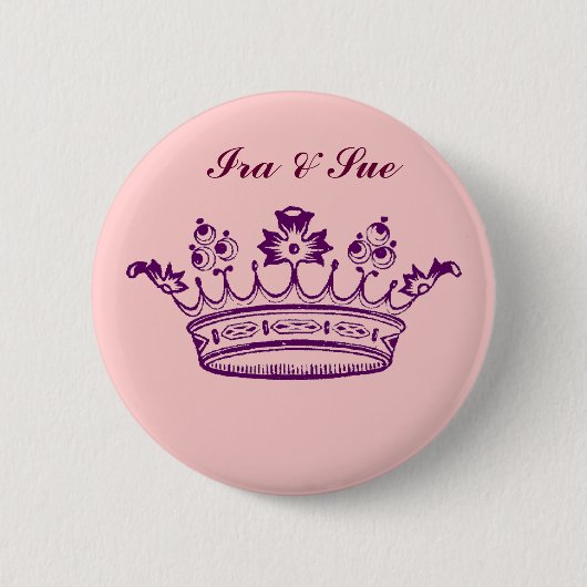 Badge Rond 5 Cm Couronne de pourpre royal (Devant)