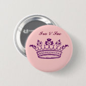 Badge Rond 5 Cm Couronne de pourpre royal (Devant & derrière)