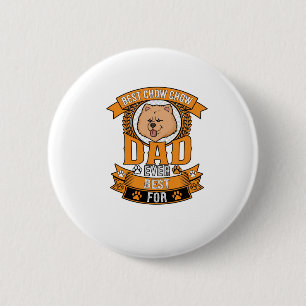Badge Rond 5 Cm Couronne d'éternité de papa Chow Dog Empreintes de
