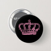Badge Rond 5 Cm Couronne rose (Devant & derrière)