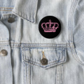 Badge Rond 5 Cm Couronne rose (En situation)