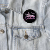Badge Rond 5 Cm Couronne rose princesse (En situation)