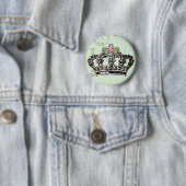Badge Rond 5 Cm Couronne royale de la Reine (En situation)