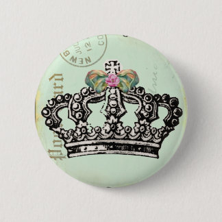 Badge Rond 5 Cm Couronne royale de la Reine