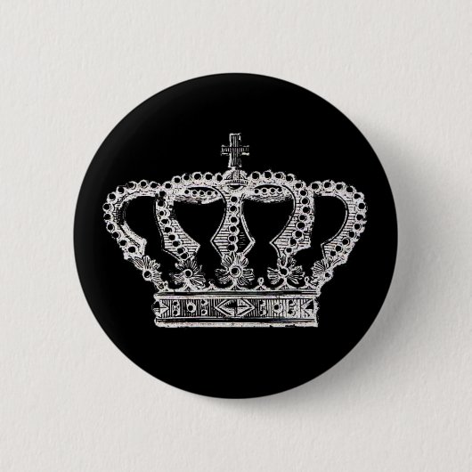 Badge Rond 5 Cm Couronne royale [foncée] (Devant)