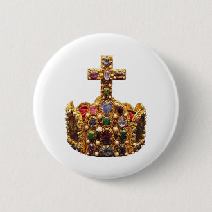 Badge Rond 5 Cm Couronne royale impériale du Saint Empire romain