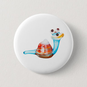 BADGE ROND 5 CM COURRIEL EN VERRE SOURIANT