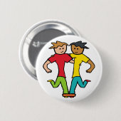 Badge Rond 5 Cm Course à trois pattes (Devant & derrière)