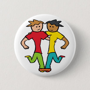 Badge Rond 5 Cm Course à trois pattes