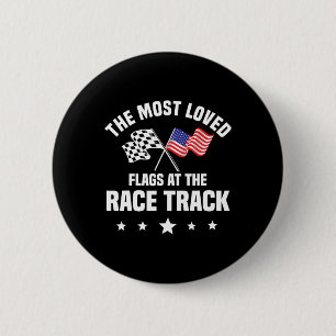 Badge Rond 5 Cm Course automobile de Dirt Track Jour de l'Indépend