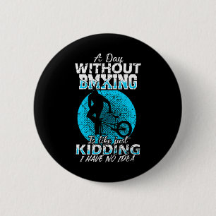 Badge Rond 5 Cm Course de BMX Freestyle Amour Vélo VTT