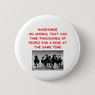 Badge Rond 5 Cm course de chevaux