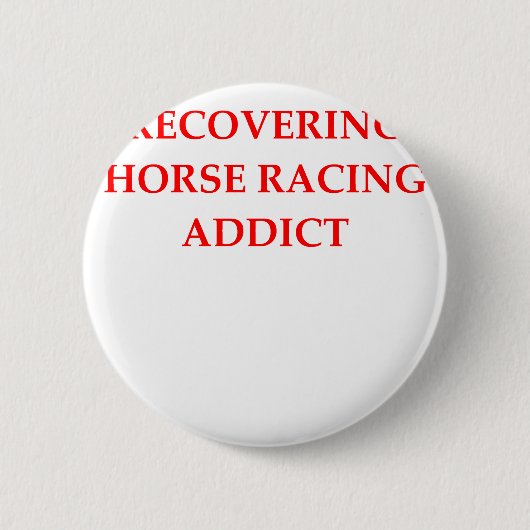 Badge Rond 5 Cm course de chevaux (Devant)