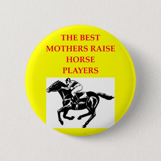 Badge Rond 5 Cm course de chevaux (Devant)