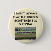 Badge Rond 5 Cm course de chevaux (Devant)