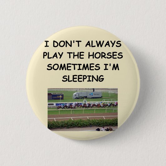 Badge Rond 5 Cm course de chevaux (Devant)