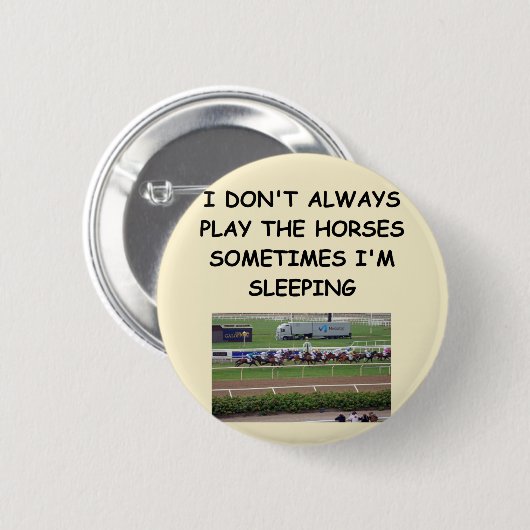 Badge Rond 5 Cm course de chevaux (Devant & derrière)