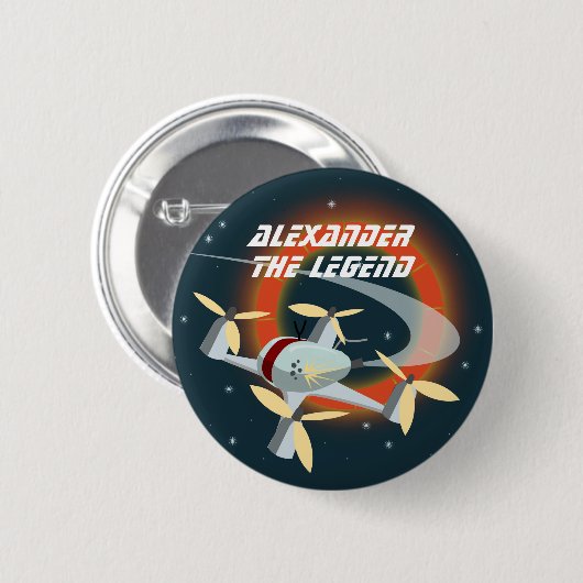 Badge Rond 5 Cm Course de drones (Devant & derrière)