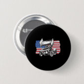 Badge Rond 5 Cm Course de Sprint Car Drapeau Usa (Devant & derrière)