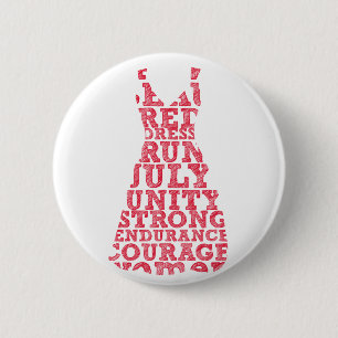Badge Rond 5 Cm Course rouge de robe