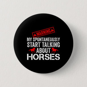 Badge Rond 5 Cm Course vintage de chevaux