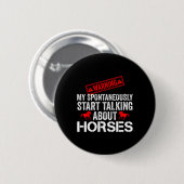 Badge Rond 5 Cm Course vintage de chevaux (Devant & derrière)
