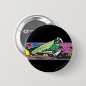 Badge Rond 5 Cm Courses vertes de lanterne par l'espace (Devant & derrière)